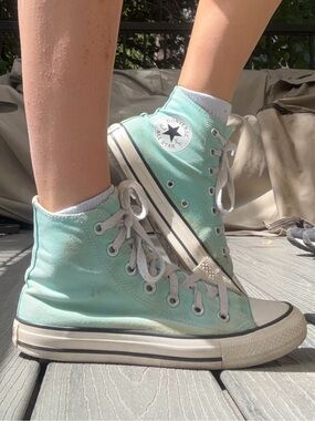 Converse High Top Sneakers in Mint Green